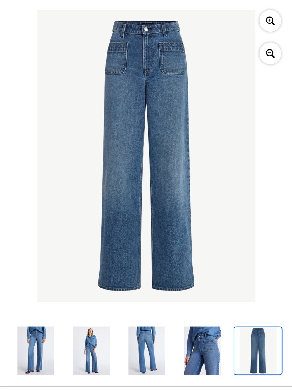 High-Rise Wide Leg Women's Jeans in Denim Blue